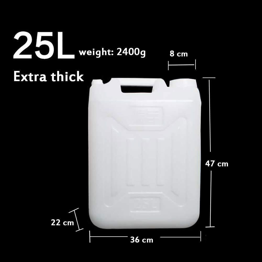 25L Camping Water Carrier, Extra Thick Food-Grade Plastic Water Storage Jug for Emergency, Stackable Water Container with Handle for Camping & Hiking