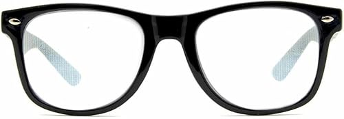 Miniatura 5 de GloFX Gafas de difracción en espiral con montura negra, grabadas con láser para efectos de luz en espiral hipnóticos, flexibles y duraderos para