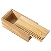 Wooden Storage Box with Slide Lid Vintage Wood Storage Box 78 x 39 x 31 Rustic Wood Gift Boxes for Art Hobbies DIY Lovers Desk Organizers Cards and Home Decorations
