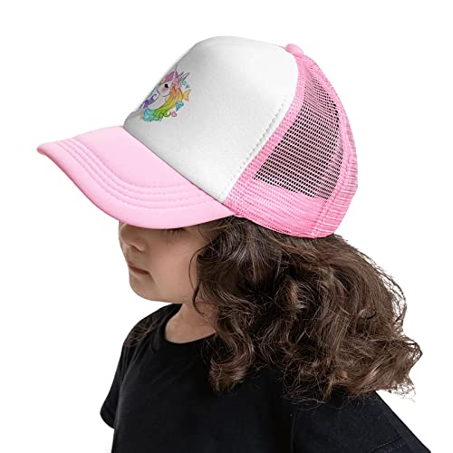 Waldeal Girls Cute Unicorn Trucker Hat Adjustable Kids Mesh Snapback Hats Toddler Baseball Cap Ages 4-10 Pink #TOP2