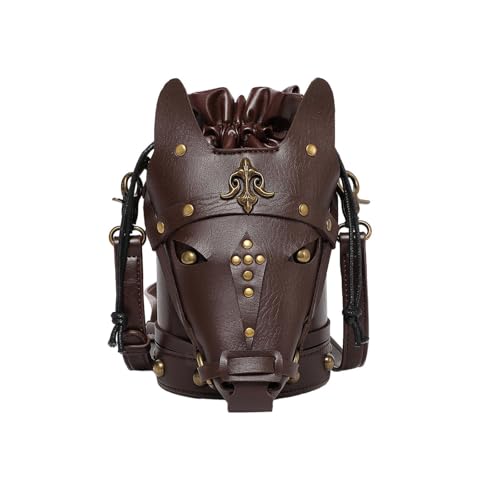 jojomis Crossbody Bag PU Leather Messenger Bag Shoulder Bag with Adjustable Strap Brown 7.48x4.92x8.66 inch