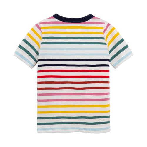Image of Mud Kingdom T-Shirt for Boys Short Sleeve Plain Cotton Classic Summer Casual Stripe