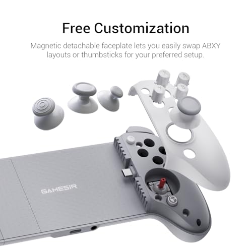 GameSir G8 Plus Mfi Phone Controller für iPhone 15/16/17/iPad Mini & Android, iPad-Gamepad mit Hall-Effekt-Sticks/Triggern, zwei Rückseitentasten, spielbar mit Genshin Impact, PUBG Mobile，Minecraft