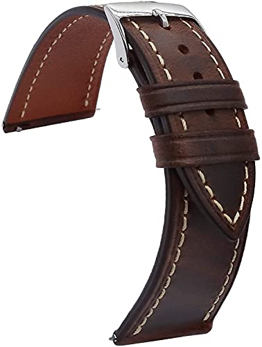 Bracelet de montre cuir 22mm vert pour remplacer une sangle usée avec élégance