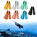 REElua Swim Training Fin Travel Size Flippers Professional Swimming Fin Comfortable Silicone Short Flippers for Women Man Swim Training Fins Water Equipment for Snorkeling Divings Swimming