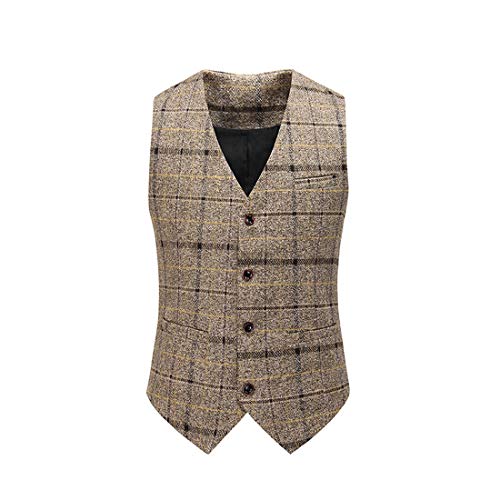 Tweed Plaid Suit Jacket as Groom Tuxedos Check Groomsman Suit Custom Made Man Suit2