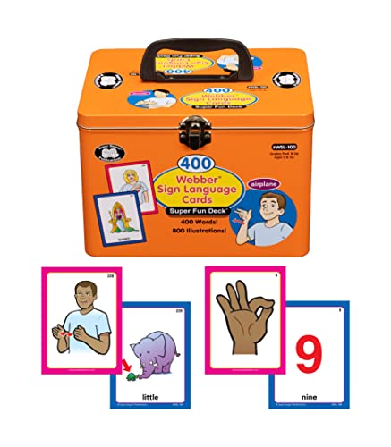 Super Duper Publications| 400 American Sign Language (Asl) Flash Cards Fun Deck | Educational Learning Resource For Children #TOP1