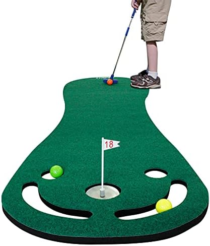 KOFULL Putting Green Mats Set for Golf Putting Use Practicing Putt Green Carpet for Adult&Children Putting Indoor Outdoor…