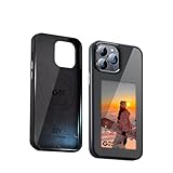 【プレミアムHD】iPhone 13/14/15/16/Pro/Pro Max/Plus用4.0インチNFC電子インクケース - 磁気充電対応、4色ディスプレイ、写真・カレンダー・ToDoリスト、耐衝撃設計、スマートテックギフト3 (iPhone 16)