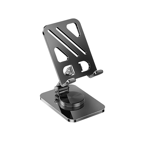EKLMCFS Carbon Steel Book Stand 360 Degrees Reading Rack Silicone Holder(Black)