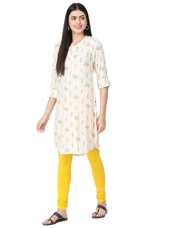 Image of Robinbosky Cotton Churidhar Leggings for Women - Stylish, Stretchable & Flattering Fit for All-Day Comfort