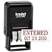 Trodat 4850 Date Stamp with "ENTERED", Self Inking Stamp - Red Ink