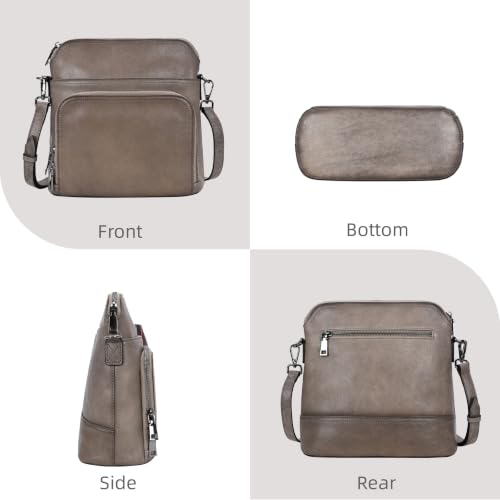 Image of Iswee Leather Crossbody Bag Women Purse and Handbag with Built in Wallet