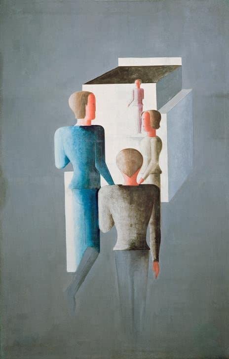 Toile Oskar Schlemmer art abstrait pour décoration salon moderne