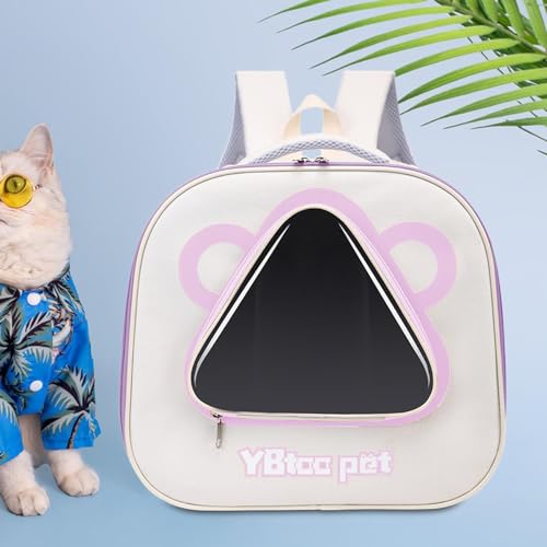 Mochila para gato con correa ajustable y diseño ergonómico transpirable 8