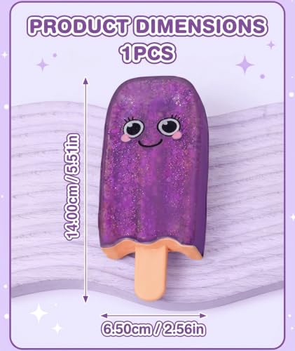 Image of 2Pcs Cheese Squishy, Taba Squishy, Dumpling Squishy-Stretchy Food-Shaped Sensory (Purple)