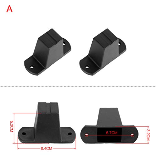 Image of 1Pair Replacement Plastic Stud Luggage Feet Pads for Luggage Bags Suitcase Stand Feet - L#, L# Black