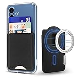 Zapcase for MagSafe Wallet, Card Holder, Magnetic Wallet for iPhone | Compatible for All MagSafe Cases | Vegan Leather | Black