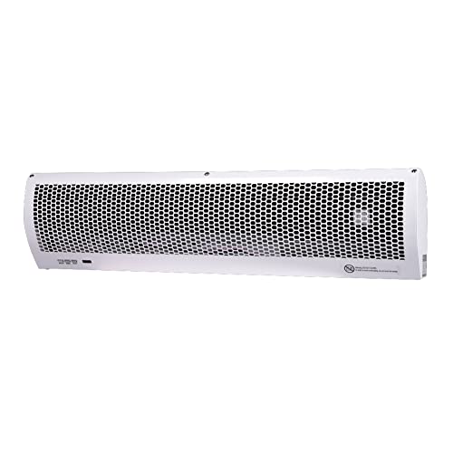 Devola Over Door Electric Heater 4000W Air Curtain with Remote Control | Ceiling Suspension or Wall-Mounted | PTC Heating Element & Adjustable Thermostat | 2 Heat Settings | White DVSH40WH