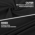 Thermal Underwear for Men Long Johns with Fleece Lined Base Layer Set for Cold Weather(Top and Bottom) - Image 3