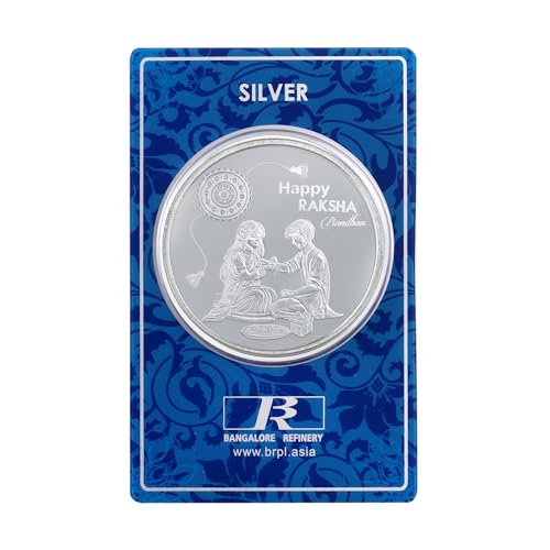 Image of Bangalore Refinery 999 Purity Silver Raksha Bandhan Gift Coins