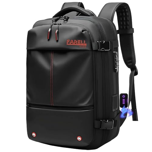 Vacuum-Seal-Travel-Backpack-60L-Expandable-Integrated-Air-Compression-Button-Water-Resistant-TSA-Lock-Airback-Cabin-Suitcase-Vacpack-Backpack-Black Vacuum Seal Travel Backpack, 60L Expandable Integrated Air Compression Button Water Resistant TSA Lock, Airback Cabin Suitcase, Vacpack Backpack Black. - Image 1