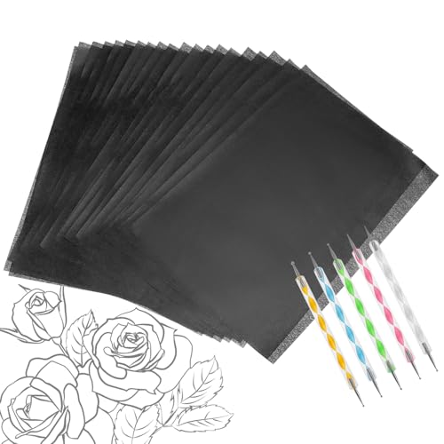 QWORK® 200 Fogli Carta Carbone A4 Nera per Tracciatura su