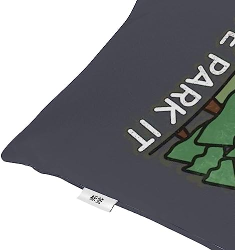 QMS CONTRACTING LIMITED Throw Pillow Cover Camping Home is Where We Park It Campervan Gift Decorative Pillow Case Home Decor Square 18x18 inches Pillowcase – Image 4