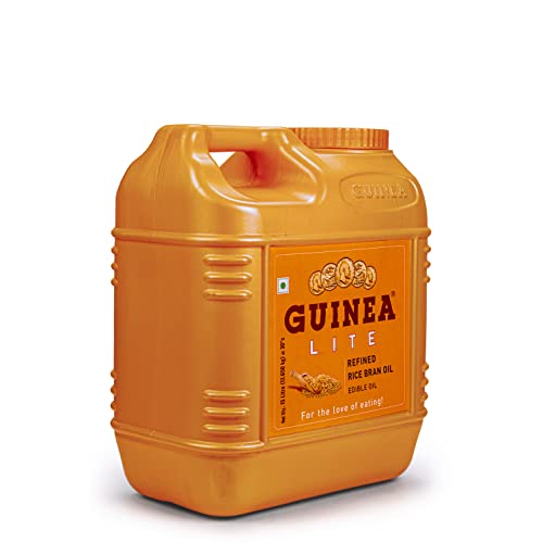 Image of Guinea Lite Refined Rice Bran Oil -15L Jar | Heart-Healthy Edible Oil | Pure & Light | Rich in Oryzanol & Antioxidants | Ideal for Cooking, Frying & Sauteing