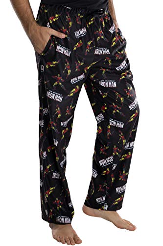 Marvel Men's Iron Man Retro Comic Allover Print Loungewear Pajama Pants2