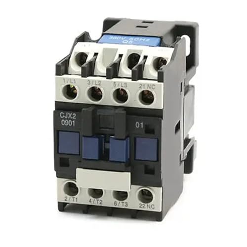 Contacteur bobine 380V tripolaire CJX2-0901 appareillage électrique rail DIN 35mm 1NC
