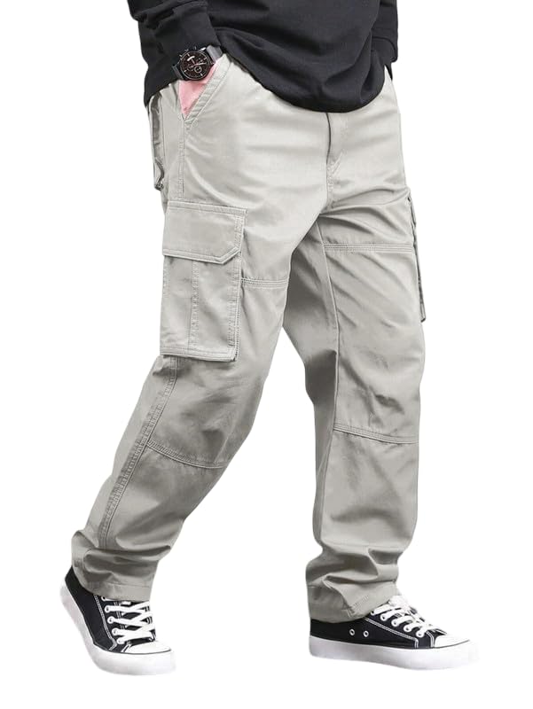 Image of DEELMO Men's Stylish Multi-Pocket Cargo Pants || Casual Fit Pants Trousers || Stylish Trousers for Men || Men's Cargo (MD501 01 08)