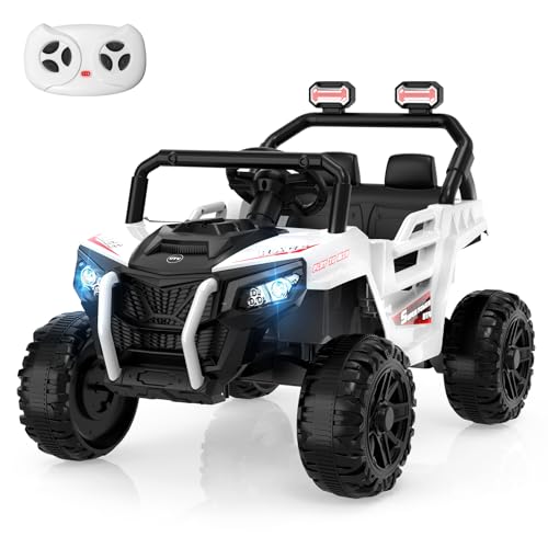 MINIATURE MOTORS 12V Kids Ride on Truck Car Remote Control, Electric Off-Road UTV for Toddlers...