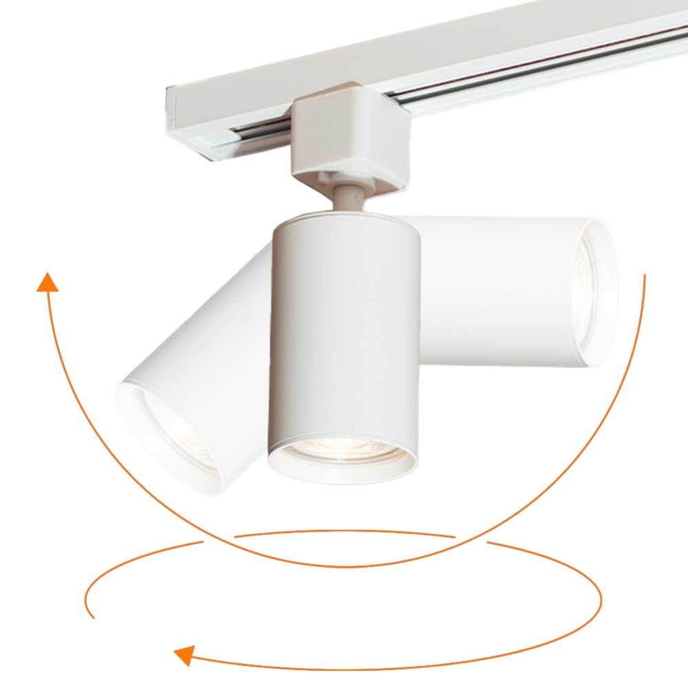 Qub Focus III 1-Phasen Led Schienensystem - 400cm - 6x GU10 Spots Schienensystem lampen - 4x 1m Lichtschienensystem - I-Form - Deckenstrahler Schwarz - Erweiterbar & flexibel - LED-kompatibel