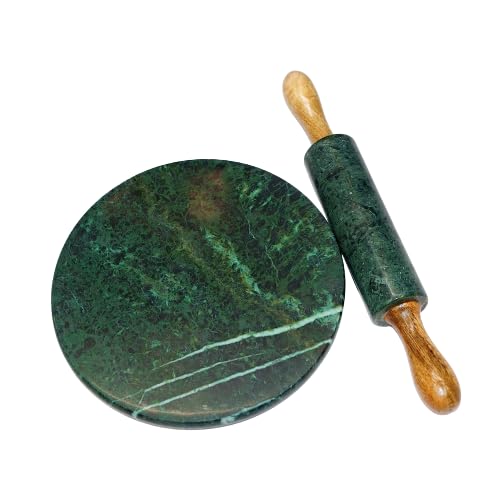 Chakla belan en marbre blanc antidérapant de 25,4 cm pour étaler sans coller