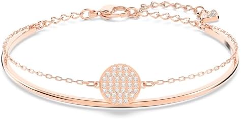 Swarovski Bracelet-jonc Ginger, Blanc, Placage de ton or …