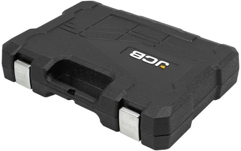 JCB 94 Piece 1/4" and 3/8" Socket and Bit Set, Heavy-Duty Chrome-Vanadium Steel