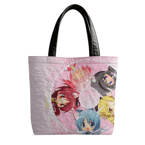 Bolsa de hombro de anime KanameMadoka: la solución plegable de gran capacidad para tus compras