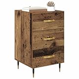 【Caractéristiques de design fonctionnelles】 Notre meuble de nuit se démarque par plusieurs éléments uniques. Fabriqué en bois d'ingénierie, il garantit efficacité et style durable. Les pieds en métal doré ajoutent une touche moderne, offrant un excellent soutien et rehaussant son attrait visuel. Sa poignée au look mat apporte une touche élégante, renforçant le côté rustique du meuble. Son tiroir pratique offre un rangement aisé pour tout, des éléments nocturnes aux souvenirs.