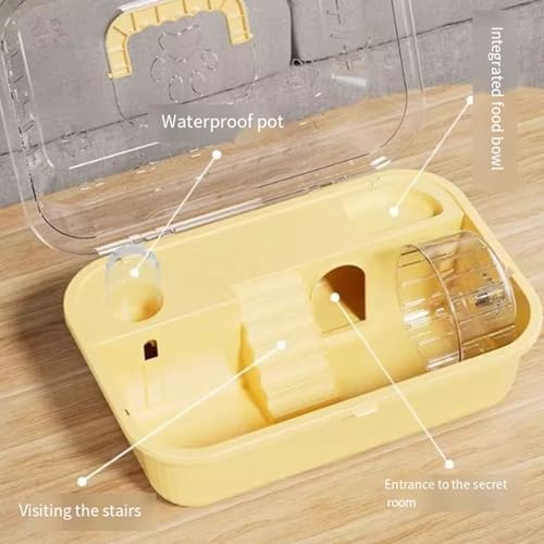 Cage à hamster pour sorties et voyages avec structure double couche
