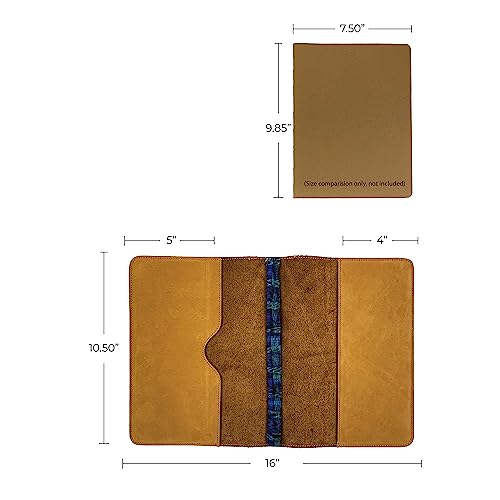 Image of Hide & Drink, Journal Cover Compatible with Moleskine XL (7.5 x 9.75 in) with Strap, Refillable Case, Personal Planner, Full Grain Leather, Handmade Office & Work Essentials, Old Tobacco