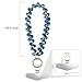 TENOC Beaded Phone Wrist Strap, Cellphone Lanyard Chain, Sparkling Wristlet Bracelet for Women, Navy Blue