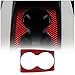 KUNGKIC in fibra di carbonio per interni auto, compatibili con Mazda 6 2016 2017, con rivestimento interno nero e rosso