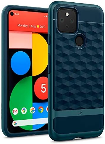 Caseology Parallax Case Compatible with Google Pixel 5 - Aqua Green