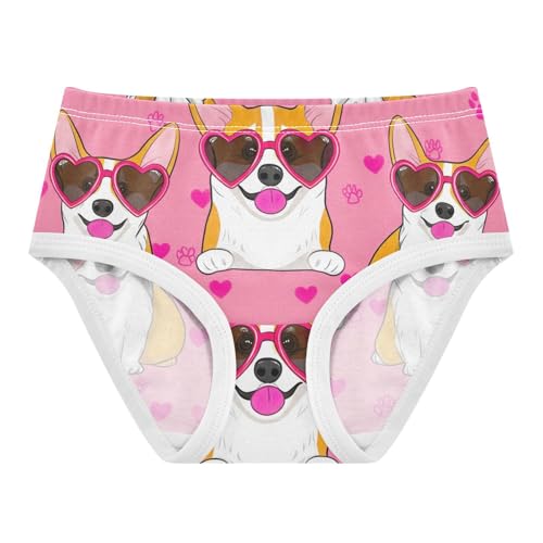Toddler Underwear Custom 2t Cotton Little Girl Panties Bright Kids Briefs Undies Cute Dogs Hearts Pink
