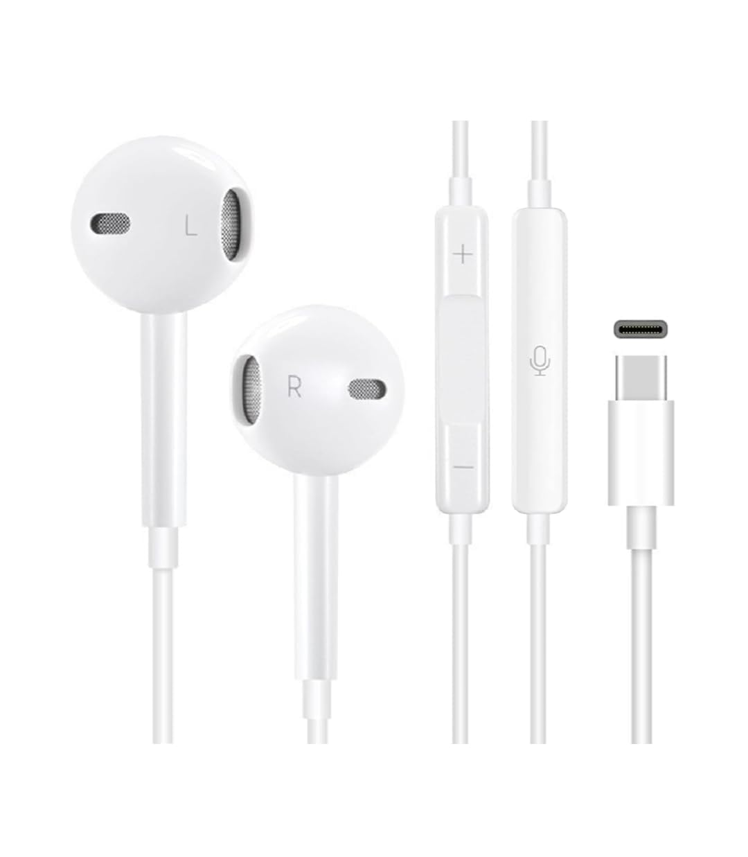 Original USB C Headphones Wired Type-C Earbuds Only for Phone 15/15 Plus/ 15 Pro/ 15 Pro Max Wired Earphones Noise Isolation Deep Bass Stereo Sound Headset with Mic Headphones for iPad-image-38
