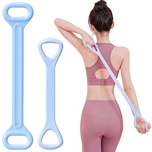 トレーニングチューブ 筋トレ チューブ 背中 ストレッチ 肩甲骨 エクササイズバンド フィットネス チューブ レジスタンスバンド ゴムバンド 高弾力 耐久性 ゴムチューブ ヨガ ピラティス 筋トレ 肩甲骨はがし 36cm/50cm 2本セット ブルー hoomagic