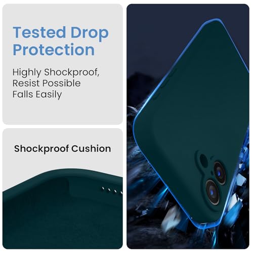 Image of FireNova Designed for iPhone 16 Case, Silicone Upgraded [Camera Protection] Phone Case, Soft Anti-Scratch Microfiber Lining Inside, 6.1 inch, Teal