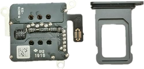 Miniatura 3 de YESUN Lector de tarjetas SIM dual Flex Cable con bandeja de tarjeta SIM Soporte Adaptador de ranura Reemplazo para iPhone 11 (negro)