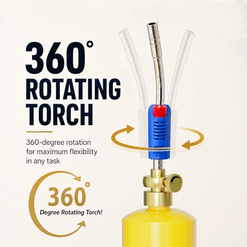 Image of Mapp Gas Torch Head, 360 Rotatable Propane Torch, Welding Torch